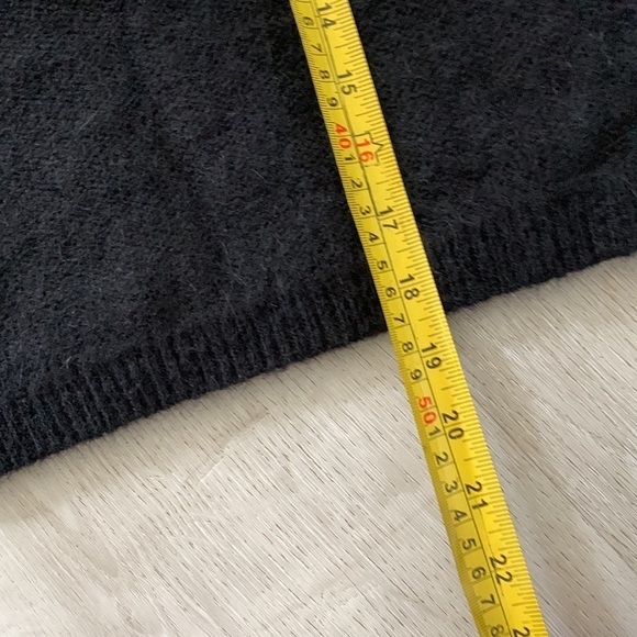 BANANA REPUBLIC balloon sleeves Wool Alpaca Blend Black Mock Neck Sweater XS - Picture 9 of 12